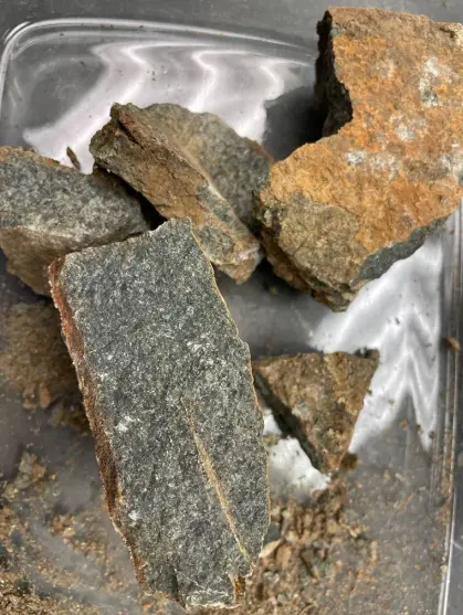 Basalt rock samples from Kettle Falls, WA